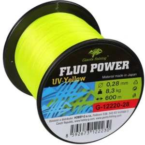 Giants fishing Vlasec Fluo Power UV-Žltý 600m